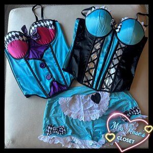 Alice in Wonderland Cosplay Costume Set 3 piece Size Medium